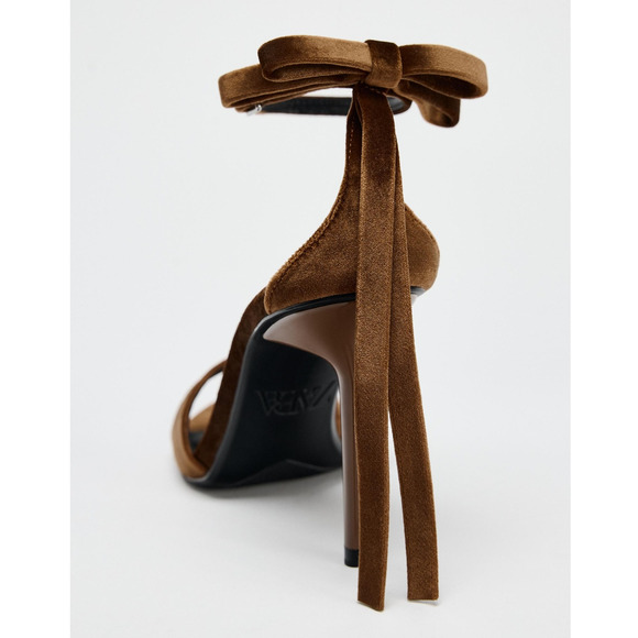 ZARA Ochre Bow Heels 🤎✨ NWT | Sizes 9 • 10 - Picture 16 of 16